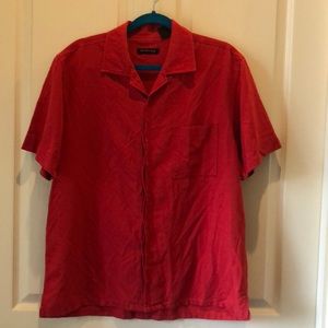 Kenneth Cole Men’s Red Button Shirt with pocket